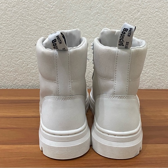 DR. MARTENS Combs Platform Boots in White Ajax+Extra Tough Poly Lace Up Boots 8 - Picture 5 of 16